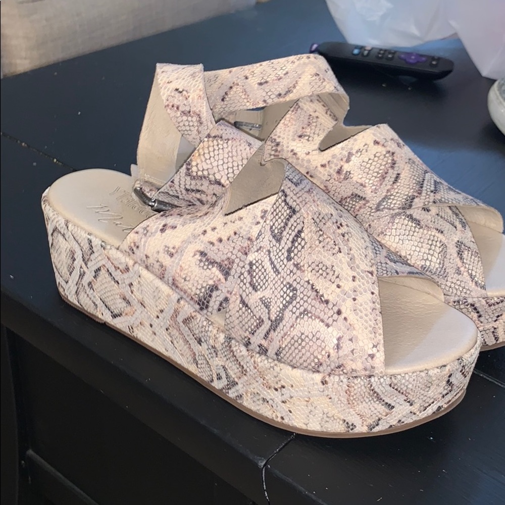Matisse Snakeprint Wedges